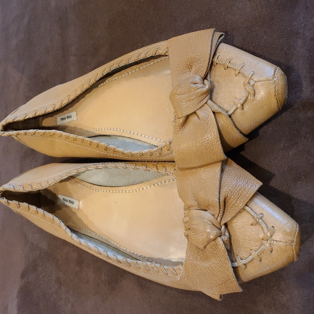 Miu Miu Tan Flats